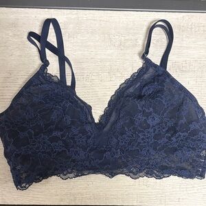 PINK Victoria’s Secret Lace Bralette - Navy Blue XS